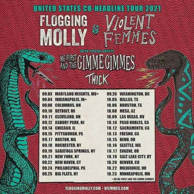 Flogging Molly, Violent Femmes & Thick at Jacobs Pavilion at Nautica